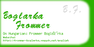 boglarka frommer business card